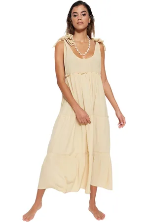 Trendyol Maxi Geweven Ruffle Strandjurk Tbess21El2757