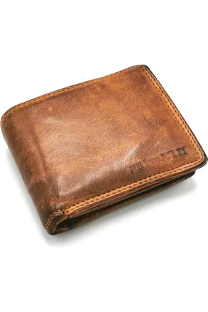 Hillburry Leren Portemonnee Gewassen leer - (lxhxd) ca. 11cm x 8,8cm x 2cm
