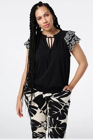 MS Mode Top Top met broderie mouwen