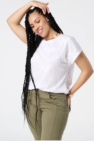 MS Mode T-shirt T-shirt met broderie