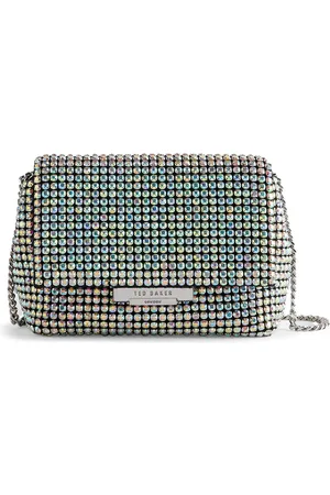Ted Baker Schoudertas Avondtas Gliters Crystal Mini Crossbody Bag Zilverkleurig