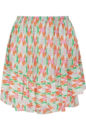 Fluresk Rok Daily Skirt 25zfsf01 011754 Offwhite/edge Water Green Dames