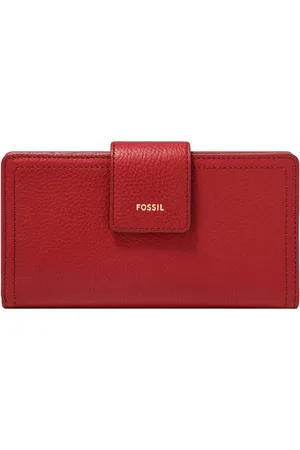 Fossil Portemonnee Logan RFID Tab Clutch Rood