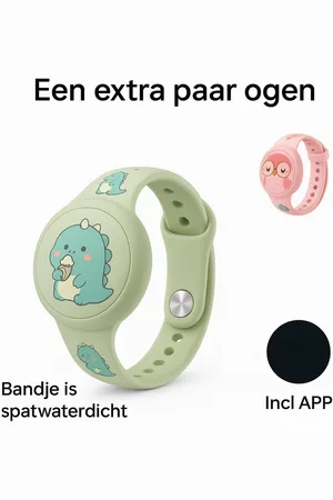 Merkloos Waterdichte GPS Armband voor Kinderen + GPS - Verstelbaar, Siliconen GPS Tracker Houder