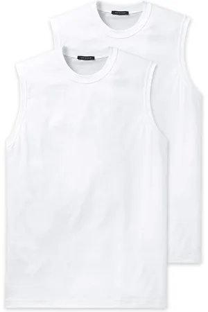 Schiesser Mouwloos shirt set van 2 Muscle Shirts wit - Essentials Heren Ondershirt