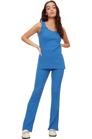 Trendyol Mint Basisset Van Gebreide Boven- En Onderkant Twoss22Au0154