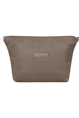 Suitsuit Toilettas dames - Handige make up organizer voor reizen - Grote inhgoud - Stijlvolle toilettas groot - Luxe make up organizer groot - Elegante make up etui - Natura Toilettassen - Bruin