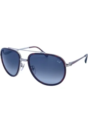 Dunhill SDH133 579F Zonnebril - Heren - Zilverkleurig
