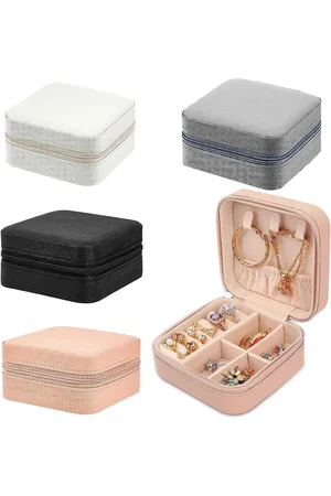Merkloos 4 stuks sieraden etui reizen organisator voor ringen, oorbellen en kettingen