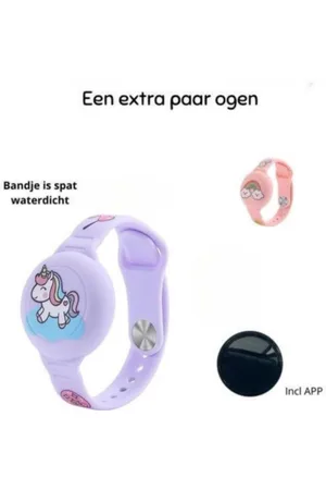 Merkloos Waterdichte GPS Armband voor Kinderen + GPS - Verstelbaar, Siliconen GPS Tracker Houder