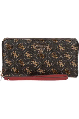 Guess Portemonnee Laurel Cheque Organizer Donkerbruin