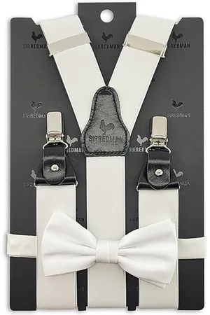Sir Redman Bretels met strik - bretels combi pack White Tie