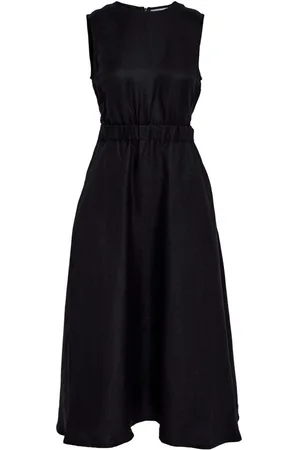 Minus Sabbi Midi Linen Dress Black