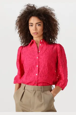 Jansen Amsterdam Nanne Blouse Fj 722 3/4 Puffed Sleeve Blouses Dames -