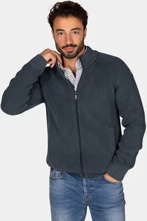 NZA NZA - Grofgebreid donkerblauw vest