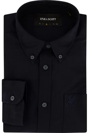 Lyle & Scott Overhemd navy katoen