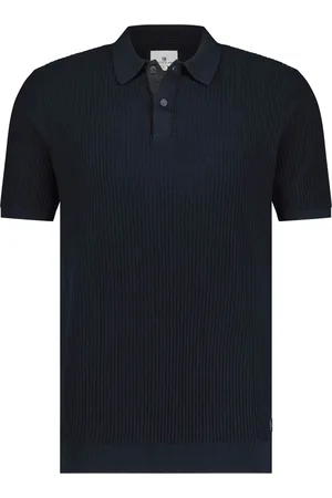 State of art Knitted Polo Navy - Regular-fit - Heren Poloshirt