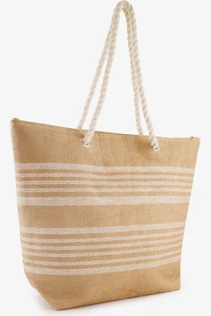 Scapino Dames shopper beige wit