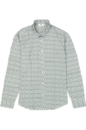 Garcia Heren All over print Overhemd Wit Long mouw