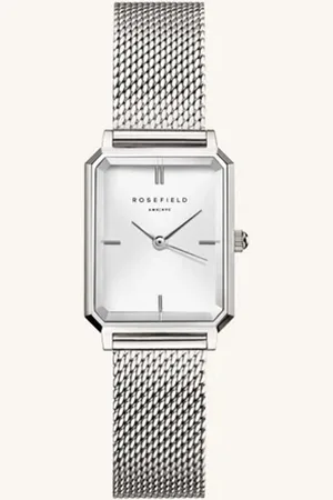 ROSEFIELD Octagon XS OWSMS-O74 dames horloge, milanaise band, mesh band, luxe horloge vrouwen - cadeautip