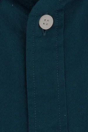Lyle & Scott Overhemd button-down kobaltblauw Oxford katoen