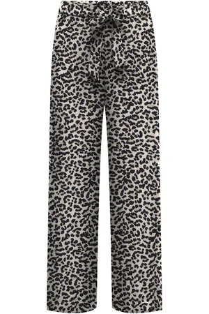 ONLY Broek Onlnova Life Vis Palazzo Pant Aop 15264446 Mocha Meringue/670 Leo Dames