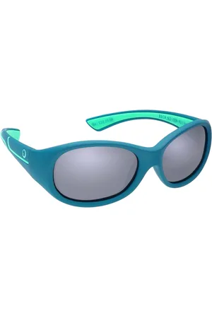 Merkloos Kinderzonnebrillen Extra Donker Categorie 4 "Kids@School" - Leeftijden 5-10, Gepolariseerde UV400 Bescherming (Petrol Turquoise)