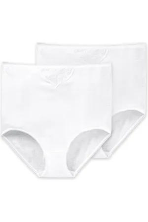 Schiesser Maxislip set van 2 - Cotton Essentials Dames Onderbroek - weiss
