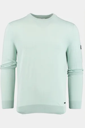 Born with Appetite Pullover Blauw Pipa R-neck Stretch 23105PI72/315 ocean