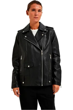 SELECTED Madison Leren Jas Zwart 38 Vrouw