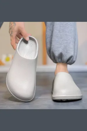 Merkloos Originele Heren Klompen Slippers - Comfortabele Mules Sandalen voor Zomer, EVA Waterdicht en Antislip - Werk- en Vis Schoenen voor Buiten (