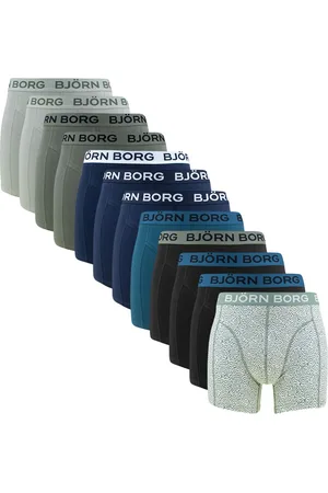 Björn Borg Bjorn Borg 12-pack heren boxershort - All Black - Zwarte heren onderbroeken multipack - M