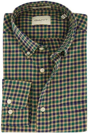 GANT Overhemd flanel geruit button-down