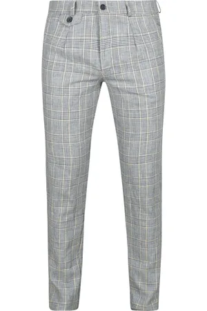 Suitable Chino broek Linen Blend Ruiten