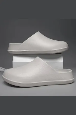 Merkloos Originele Heren Klompen Slippers - Comfortabele Mules Sandalen voor Zomer, EVA Waterdicht en Antislip - Werk- en Vis Schoenen voor Buiten (