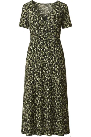 Merkloos Maxi Dress Forest Dot – Jimi Fei Paris | Zwart- met Abstracte Print - One Size