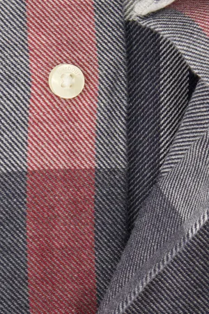 Barbour Casual overhemd rood geruit katoen Tailored Fit