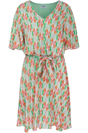 Fluresk Jurk Lysa Dress 25zfsf03 011754 Offwhite/edge Water Green Dames