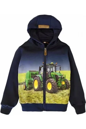 Merkloos Kinder vest John Deere tractor trekker sweatvest kleur Hoodie maat 146/152 Heel mooi