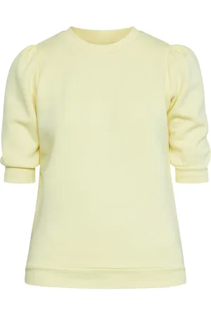 SisterS point Trui Peva Puff Ss 18781 Pale Banana Dames