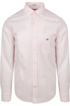 GANT Poplin Banker Overhemd Streep Lichtroze