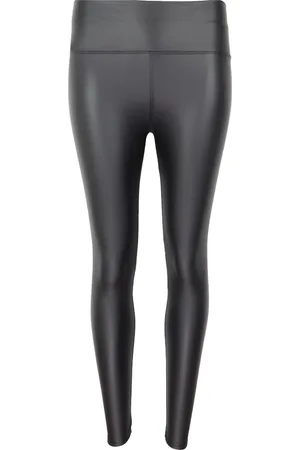 Merkloos Zwarte Leatherlook Legging - Grote Maten - YU&ME Paris - Faux Leather - PU
