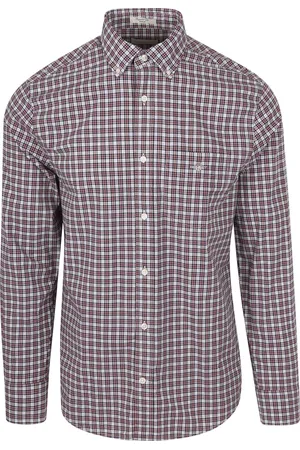 GANT Overhemd Poplin Ruit - Overhemden Casual
