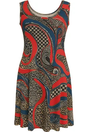 Merkloos Debbie Morgan Zomerjurk - Safari Swirl - XL
