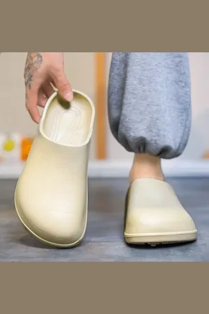 Merkloos Originele Heren Klompen Slippers - Comfortabele Mules Sandalen voor Zomer, EVA Waterdicht en Antislip - Werk- en Vis Schoenen voor Buiten (