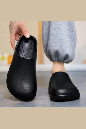 Merkloos Originele Heren Klompen Slippers - Comfortabele Mules Sandalen voor Zomer, EVA Waterdicht en Antislip - Werk- en Vis Schoenen voor Buiten (