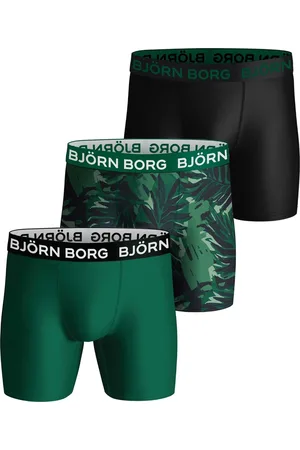 Björn Borg SINGLES DAY! Bjorn Borg - Performance Boxershorts 3-Pack Groen - Heren