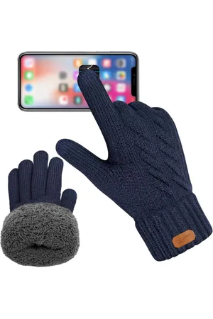 Merkloos Winterhandschoenen - Touchscreenhandschoenen met fleecevoering voor heren - Thermische handschoenen voor autorijden
