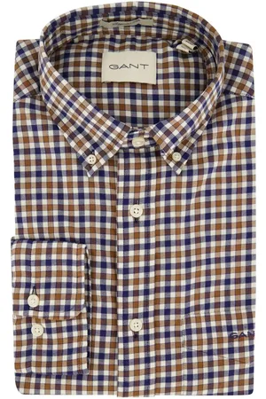 GANT Overhemd Twill Gingham Multicolour - Overhemden Casual