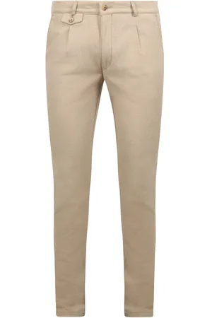 Suitable Chino broek Pico Pleat Flanel Sand